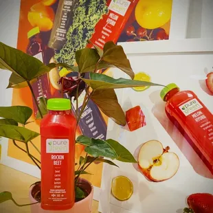 fresh fruit and juice