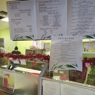 New menu look and pricing.