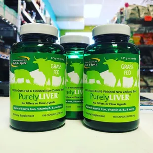 New items from @northamericanherbandspice Grassfed Liver pills