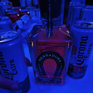 a close up of a bottle of corona beer