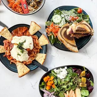 Gluten Free Chicken Parmesan 
Korean Zoodle Bowl
Beet the Odds Salad
Reu-Beet-N Sandwich