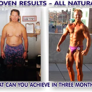 Cokie- One of our Customers before and after (following our diet plan)