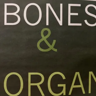Beef, buffalo and chicken bones available for broth making; lots of organ meats too.