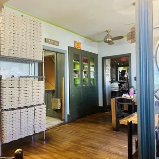 a view of the dining room