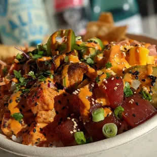 a bowl of food