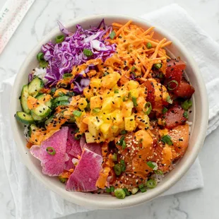 a bowl of food