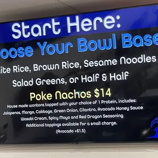 Wall menu