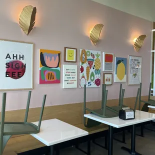 Wall art and tables