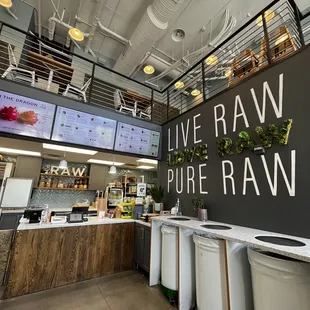 the interior of a restaurant