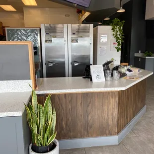 the counter area