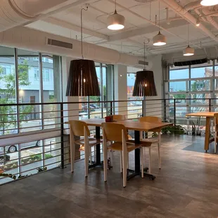 Upstairs seating area