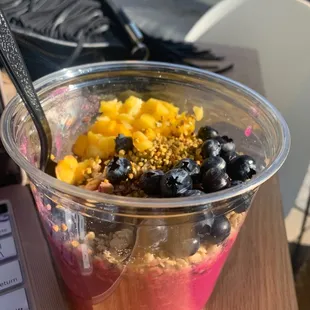 Electric Pink Pitaya Bowl - 24oz. - NO ICE - NO DAIRY (served this way, a little smaller than other locations)