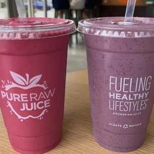 Beet Me Up Smoothie and The Raven Smoothie