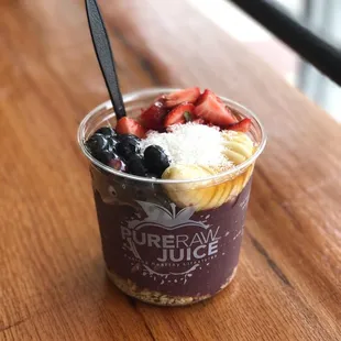 This place is amazing! The only thing not vegan in the shop is honey! Also they use Gluten Free Granola which is a huge plus!!