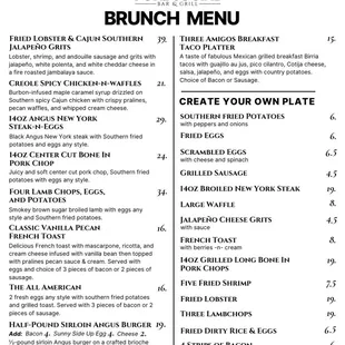 The Brunch Menu