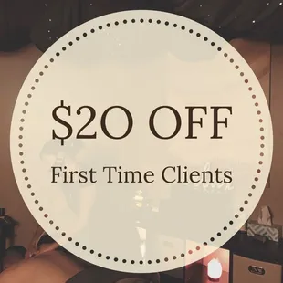 $20 OFF for all first time clients