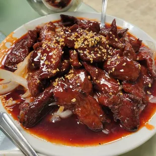 Chinese styled tender beef