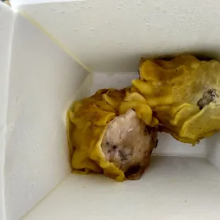 Siu mai. Comes with four but mom ate two on the way back haha. So so.