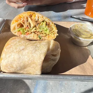 Shredded Chicken Burrito