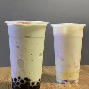 Avocado Smoothie &amp; Genmaicha Milk Tea