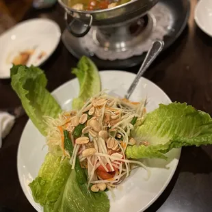 Papaya Salad, Tom Yum Hot Pot