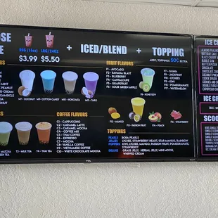 Drink menu