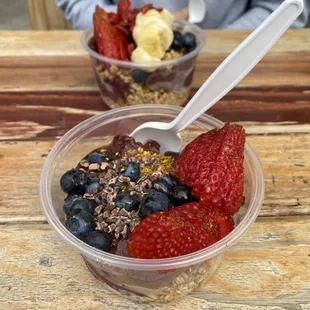 a bowl of fruit and yogurt