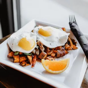 a plate of food on a table