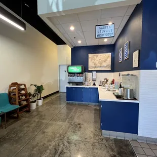 interior, sushi and sashimi