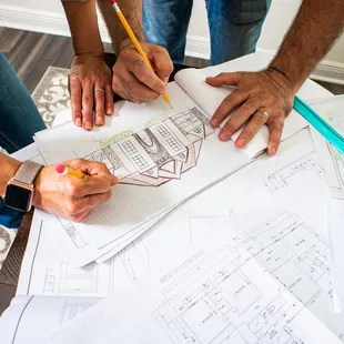 a group of people working on a project