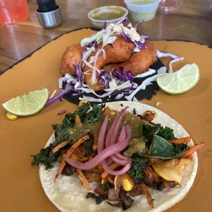 Tacos, Shrimp and Veggie