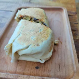 Vegetarian breakfast burrito