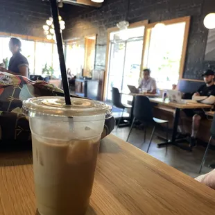 Iced Pumpkin Latte - $7.00. Yummy.