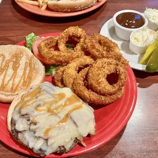 Purity Burger with Onions Rings