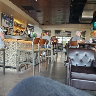 Bar is open, full bar or tap, smoke filters are working well.