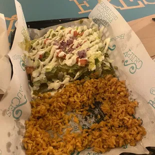 a tray of mexican food