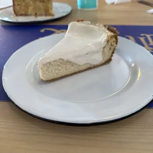 Cheese pie with sweetened condensed milk topping