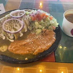 Red Chicken Enchiladas