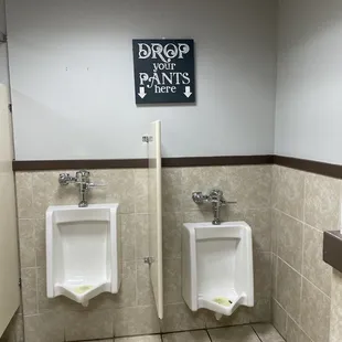 Funny sign in the bathroom, made me chuckle.