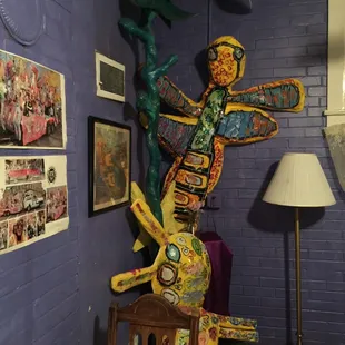 a sculpture of a person on a skateboard