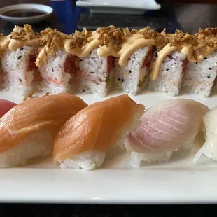 Nigiri and custom roll