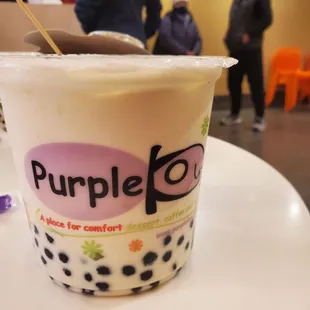 Iced Milk w/ Pisatchio, Matcha Pudding, and Boba