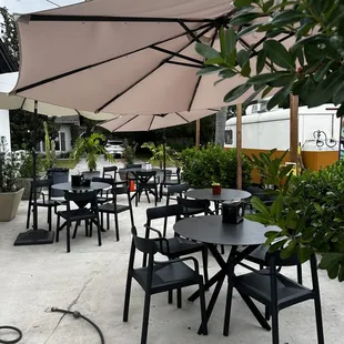 Outside seating patio area