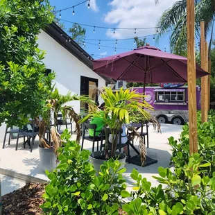 outdoor seating area