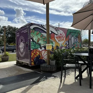 outside seating area