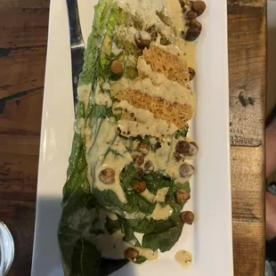 Cesar chickpea salad