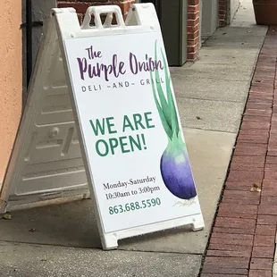 Sign out front