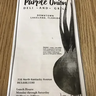 The menu 9/2021