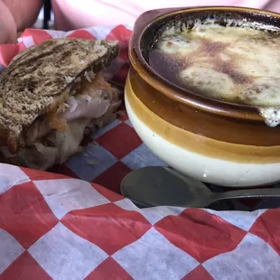 Pick two -Turkey Reuben with French onion soup