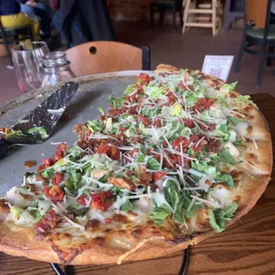 The amazing Caesar salad pizza